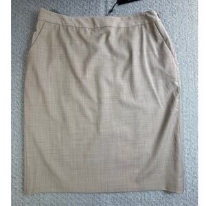 NWT Talbots Size 10 Women's Skirt Tan Beige Pencil Skirt New w/ Zipper